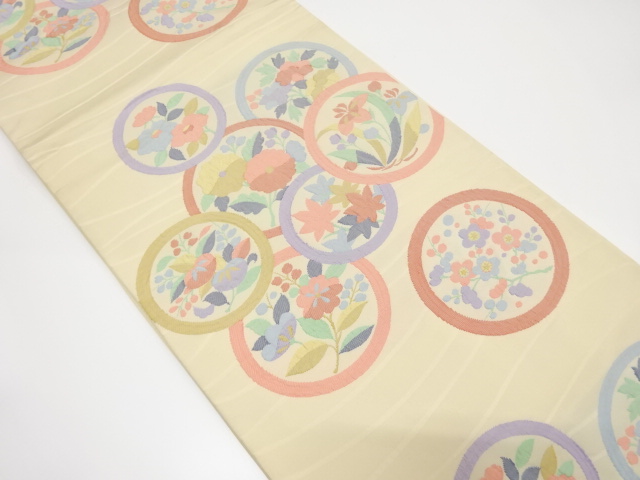 花丸模様織り出し袋帯